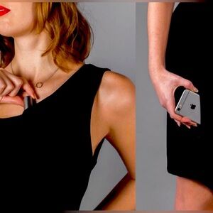 Betabrand No Sweat Cocktail Asymmetric Dress (with hidden pockets!!)